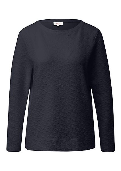 s.Oliver Longsweatshirt mit Crinkle Optik günstig online kaufen