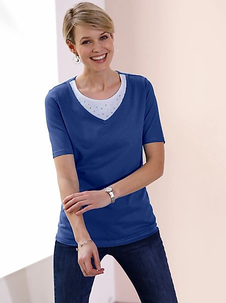 Classic Basics Kurzarmshirt "2-in-1-Shirt" 1 Stk. tlg. günstig online kaufen