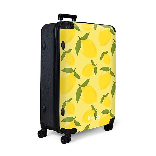 NoBoringSuitcases.com© Hartschalen-Trolley Pastellgelb mit Zitronen 77 günstig online kaufen