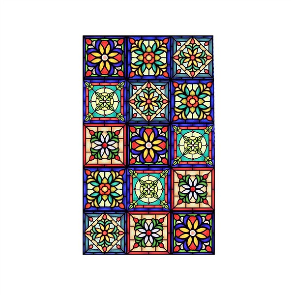 GarveeMore Fensterfolie Retro-Glasfensterfolie mit floralem Muster günstig online kaufen