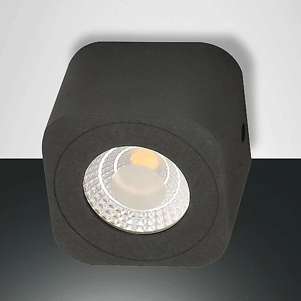 Eckiges LED-Downlight Palmi in Anthrazit günstig online kaufen