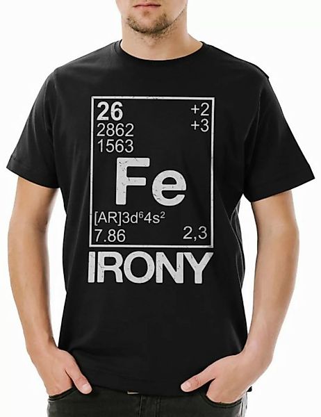 Urban Backwoods Print-Shirt Fe Ferrum Irony Herren T-Shirt Chemie Ironie Pr günstig online kaufen