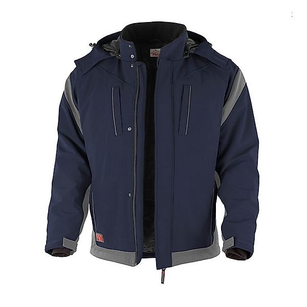 Qualitex Workwear Winterjacke Softshelljacke "PRO" marine/grau, Gr. S günstig online kaufen
