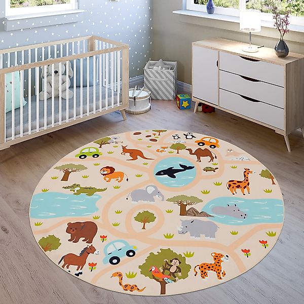 Paco Home Kinderteppich Bino 580, rund, günstig online kaufen
