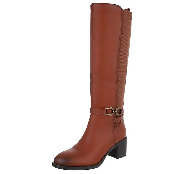 Ital-Design Kniehohe Stiefel mit Blockabsatz für Damen - Elegant & Komforta günstig online kaufen