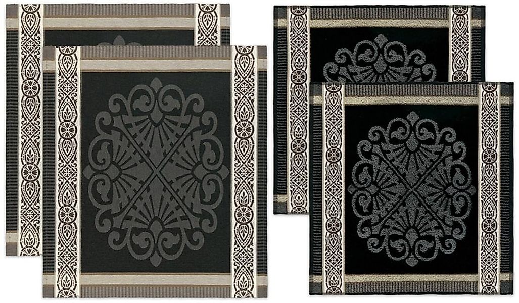 DDDDD Geschirrtuch "Rozet" Combiset: 2 Küchentücher & 2 Geschirrtücher günstig online kaufen