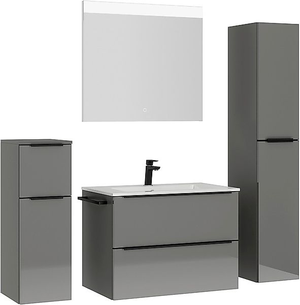nobilia® Badmöbel-Set »Levere« vormontiert, mit Soft-Close, 4 Stk. tlg. Hoc günstig online kaufen