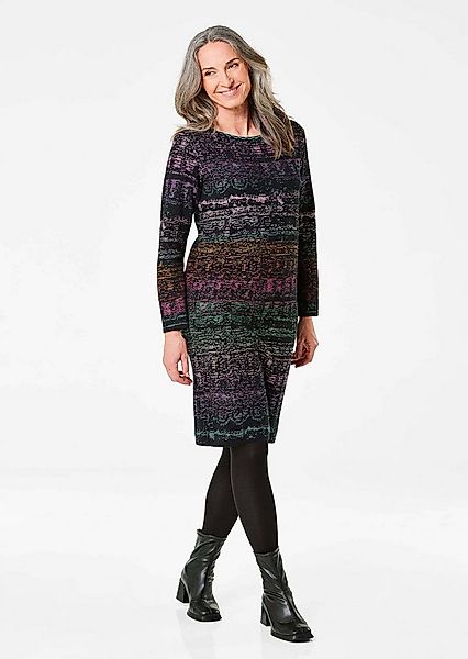 GOLDNER Strickpullover Kurzgröße: Baumwoll-Strickkleid, Rundhals Knieumspie günstig online kaufen