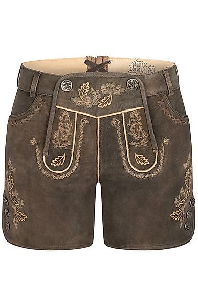 Nübler Trachtenlederhose Lederhose Hotpant Meera in Mocca von Nübler günstig online kaufen