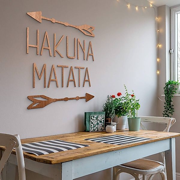 K&L Wall Art Holzbild Hakuna Matata günstig online kaufen