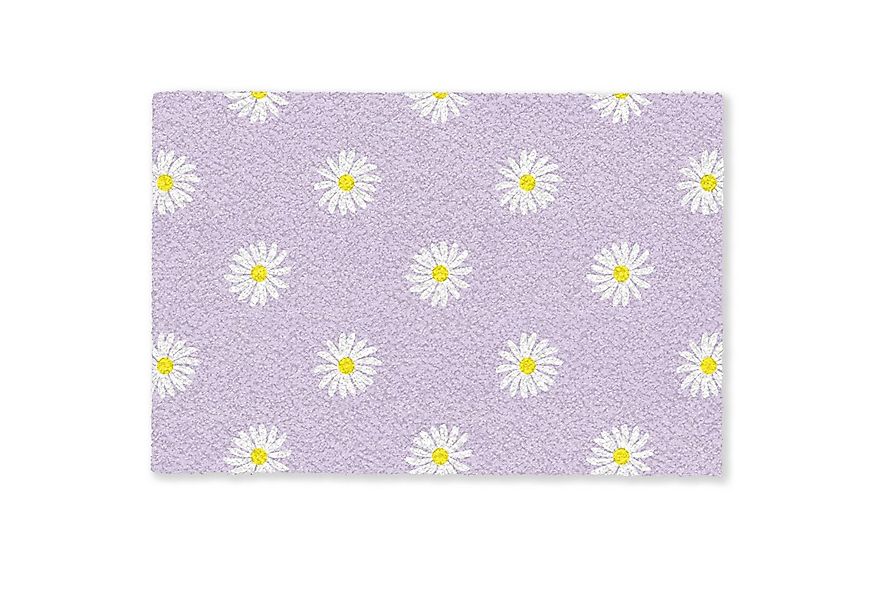 MuchoWow Fußmatte Gänseblümchen - Pastell - Weiß - Lila - Blumen, Rechtecki günstig online kaufen