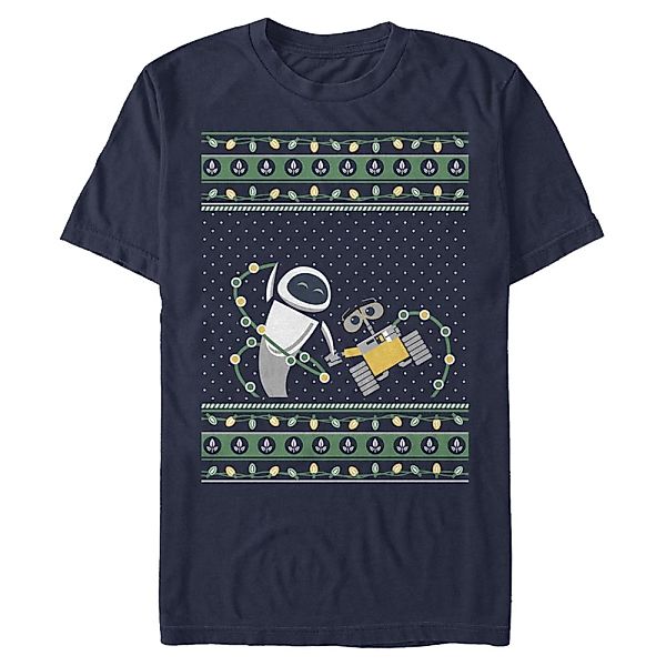 Pixar - Wall-E - Wall-e & Eve Ugly Sweater - Männer T-Shirt günstig online kaufen