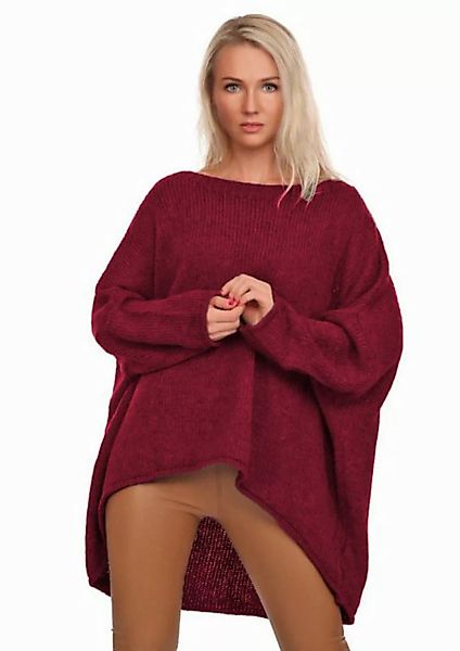 Charis Moda Strickpullover Pullover im Oversize Look Vorne kurz Hinten lang günstig online kaufen