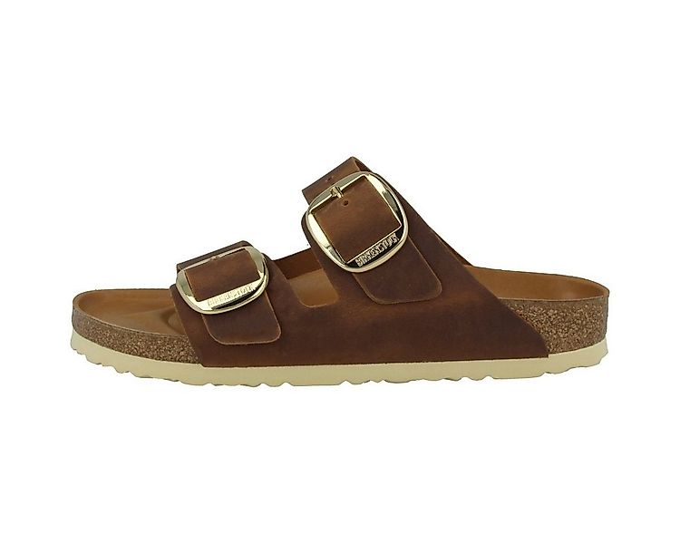 Birkenstock Arizona Big Buckle Geöltes Nubukleder Schmal Damen Sandale Sand günstig online kaufen