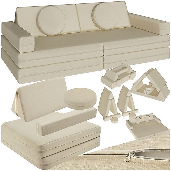 tectake Kindersofa Spielsofa, 8-teilig, flexible Anordnung günstig online kaufen