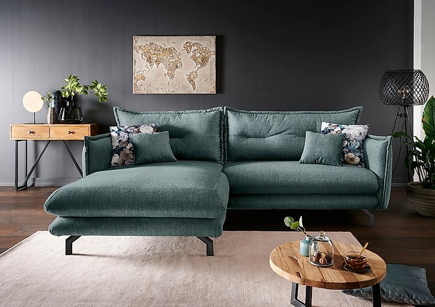 Home affaire Ecksofa "LAVA Breite 255 cm, modern und elegant, aktuelle Kiss günstig online kaufen