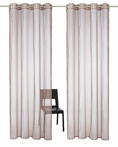 OTTO home Gardine "Dimona" Ösen 2 Stk. tlg. 2er-Set, transparent, Voile, Po günstig online kaufen
