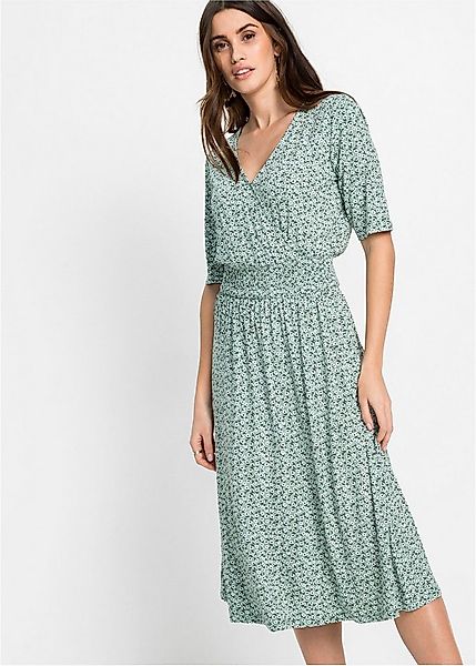 bonprix Jerseykleid für sommerliche Tage, aus Viskose und Elasthan, Kurzarm günstig online kaufen