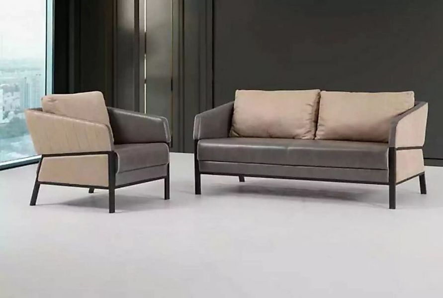 JVmoebel Sofa Büromöbel-Set Zweisitzer Sessel Luxus Arbeitszimmer-Einrichtu günstig online kaufen