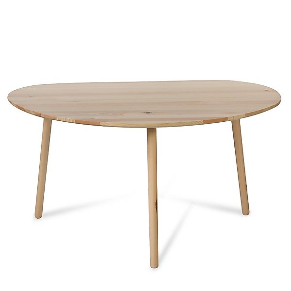 Homestyle4u Beistelltisch Natur Couchtisch Holztisch Nierentisch Kiefer günstig online kaufen