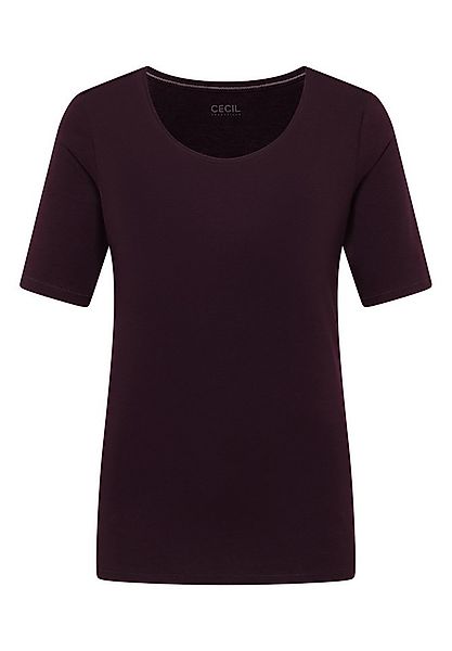 CECIL T-Shirt T-Shirt in Unifarbe Style Lena (1-tlg) günstig online kaufen