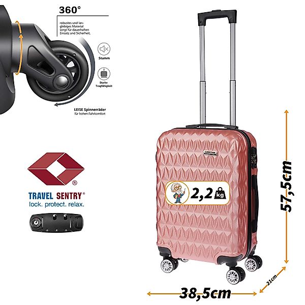 Christian Wippermann Koffer Handgepäck Trolley Handgepäckkoffer günstig online kaufen