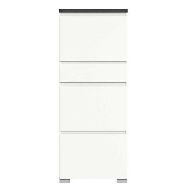 Schuhkipper weiss dunkelgrau in modernem Design 152 cm hoch günstig online kaufen