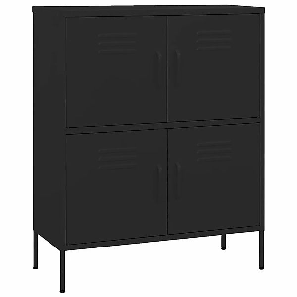 Lagerschrank Schwarz 80x35x101,5 Cm Stahl günstig online kaufen