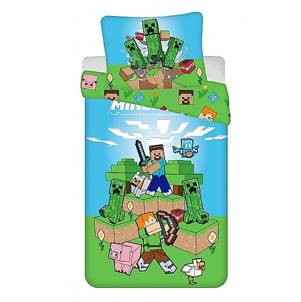 Minecraft Bettwäsche Minecraft Creeper Chaos Bettwäsche günstig online kaufen