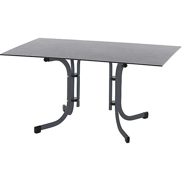 Siena Garden Klapptisch Sola Rechteckig Anthrazit 90 cm x 140 cm günstig online kaufen