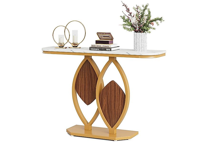 Tribesigns Konsolentisch 105cm Beistelltisch, Flurtisch, Geometrischer Meta günstig online kaufen