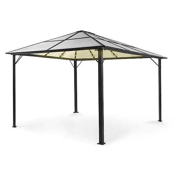 Blumfeldt Pantheon Solid Sky Ambient Solar Pavillon 3x4 m Polycarbonat Alum günstig online kaufen