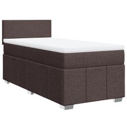 vidaXL Bett Boxspringbett mit Matratze Dunkelbraun günstig online kaufen