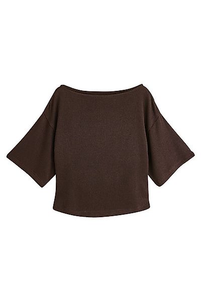 Next Kurzarmbluse Asymmetrisches Kurzarmoberteil in Strickoptik (1-tlg) günstig online kaufen