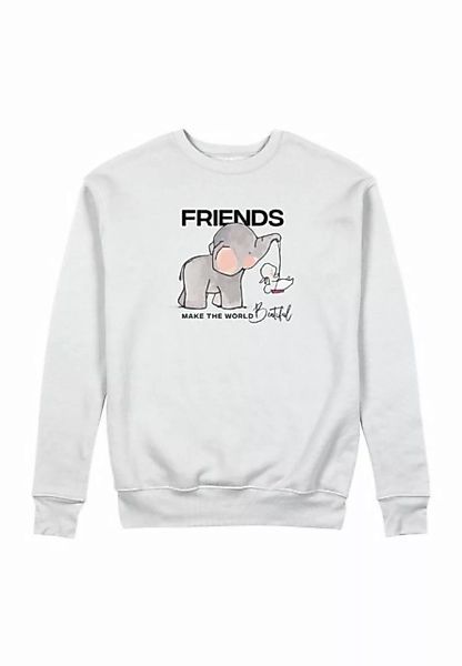 Novux Sweater Friends Damen Sweatshirt Farbe Weiß (1-tlg) aus Baumwolle günstig online kaufen