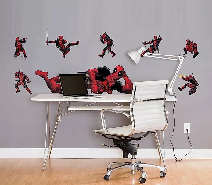 KOMAR Wandtattoo - Deadpool Posing  - Größe 100 x 70 cm mehrfarbig Gr. one günstig online kaufen