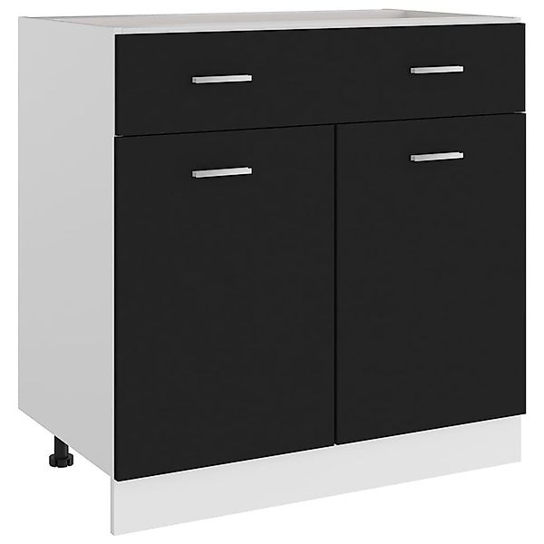 DOTMALL Auszugsunterschrank Schubunterschrank Schwarz 80x46x81,5 cm günstig online kaufen