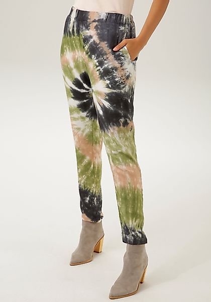 Aniston CASUAL Schlupfhose mit Batikdruck - günstig online kaufen