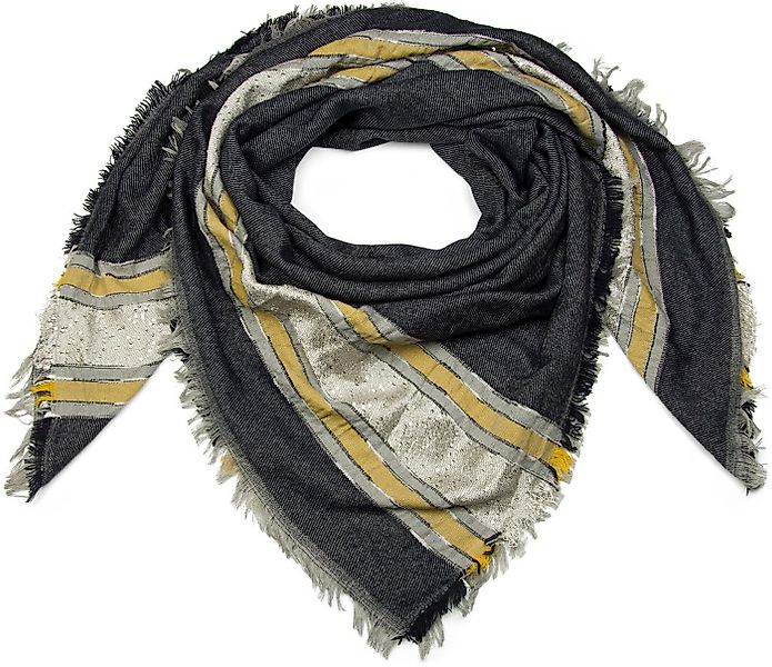 styleBREAKER Modetuch Vierecktuch mit Pailletten Streifen, (1-St) günstig online kaufen