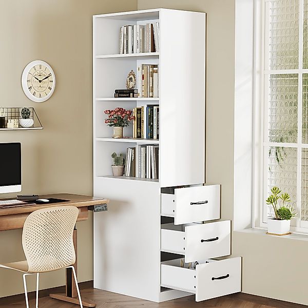 Odikalo Hochschrank Eckschrank Standvitrine mit Stauraum günstig online kaufen