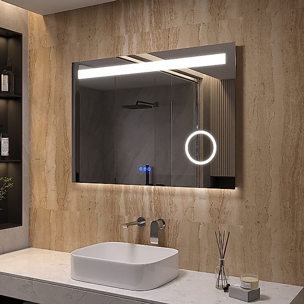 AQUABATOS LED-Lichtspiegel Badspiegel mit Beleuchtung Badezimmerspiegel günstig online kaufen