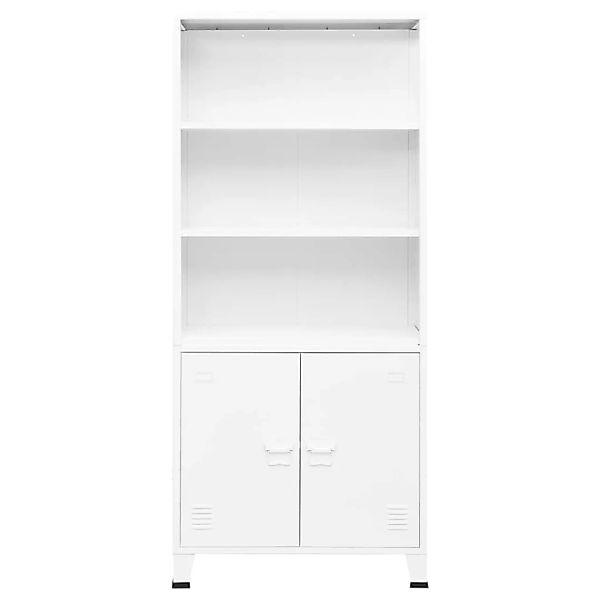 Vidaxl Bücherregal Im Industrie-stil Weiß 80x32x180 Cm Stahl günstig online kaufen