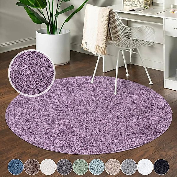 Carpet City Hochflor-Teppich "City Shaggy" rund 30 mm Höhe Teppich Langflor günstig online kaufen