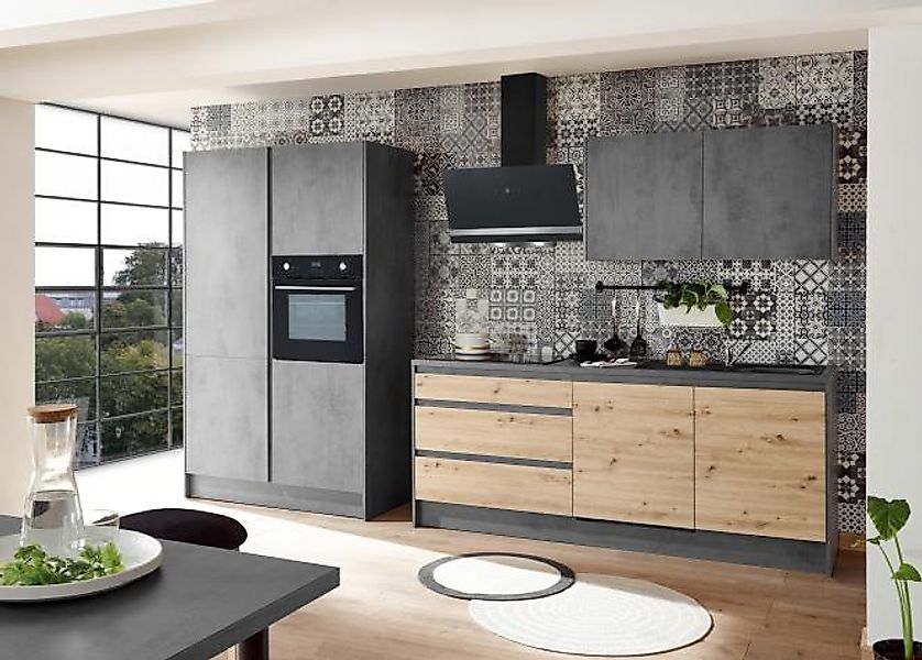 Küchenblock 335 cm inkl. Elektro-Set inkl. Granitspüle Troja von Bega Korpu günstig online kaufen