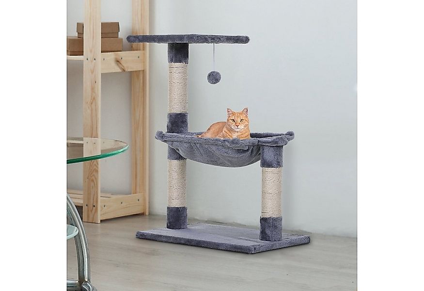 PawHut Kratzbaum Kletterbaum Katzenbaum Kratzbaum mit Sisalsäule Plüsch-Hän günstig online kaufen