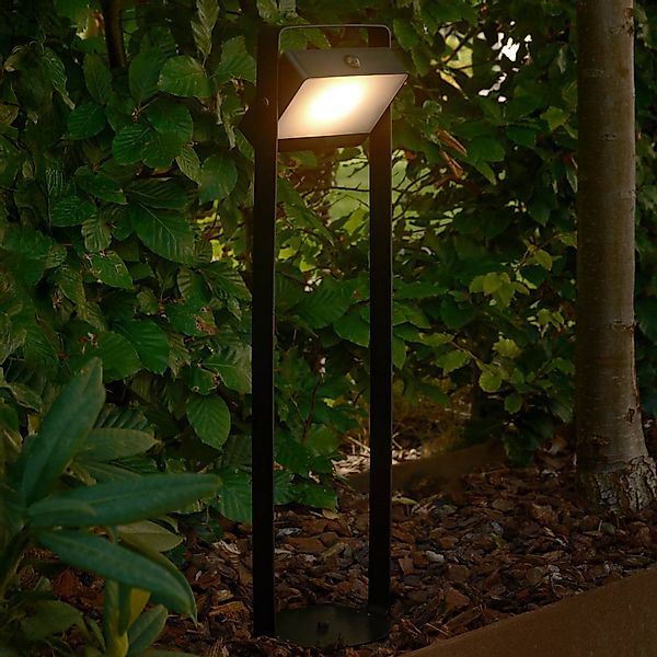 Solar-LED-Wegeleuchte Saulio, schwarz, Aluminium, IP44 günstig online kaufen