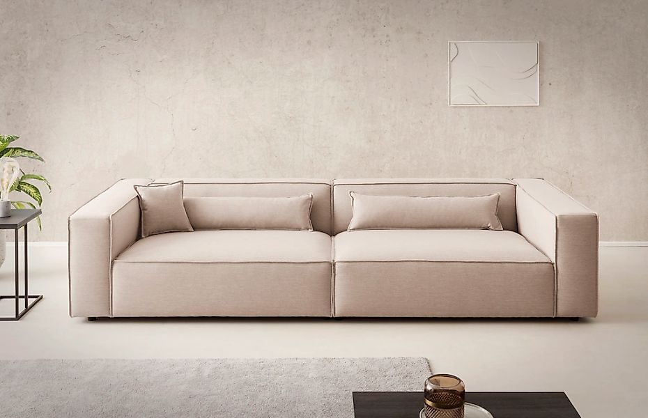 LeGer Home by Lena Gercke 3-Sitzer "PIARA XXL, Sofa mit Kedernaht in Cord, günstig online kaufen