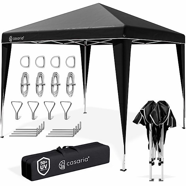 Faltpavillon Capri - Popup Schwarz 3x3m UV-Schutz 50+ wasserdicht günstig online kaufen