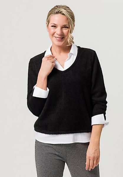 FRANK WALDER Strickpullover im Two-in-One-Look günstig online kaufen