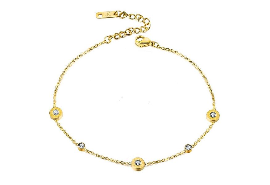 Kim Johanson Fußkette Timeless (1-tlg), mit Zirkonia aus Edelstahl günstig online kaufen